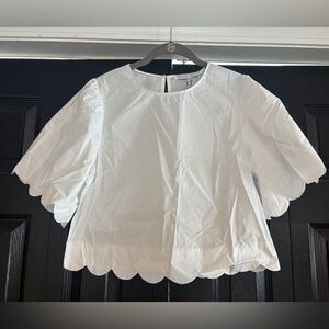 English Factory Scallop Edge Top NWT Size Medium